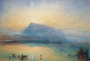 Den blå Rigi: Fyrisjön - soluppgång, 1842